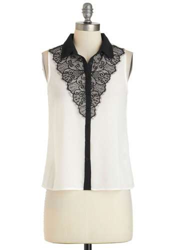 Modcloth Turn Up The Lace Top | LookMazing