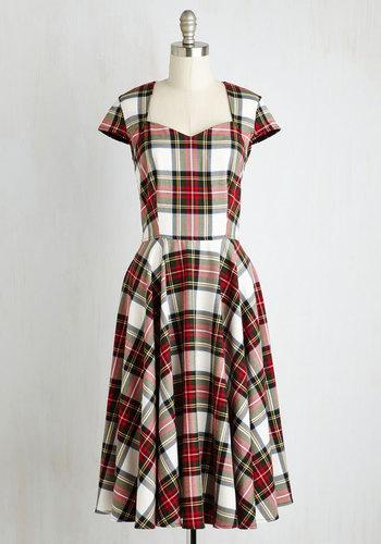 Hellbunnylondonpopsoda Dean's List Diva Dress In Cardinal Plaid