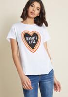 Modcloth Emanate Amour Graphic Tee In L