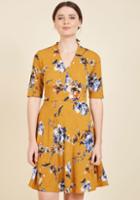  Warranted Wanderlust Floral Dress In Goldenrod In 3x