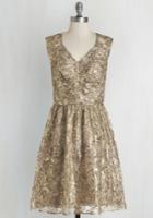  Twinkling At Twilight Sequin Dress In Champagne In 0
