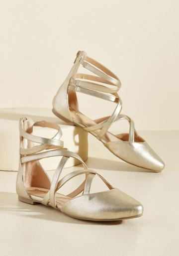 Modcloth Elegant Intersections Flat