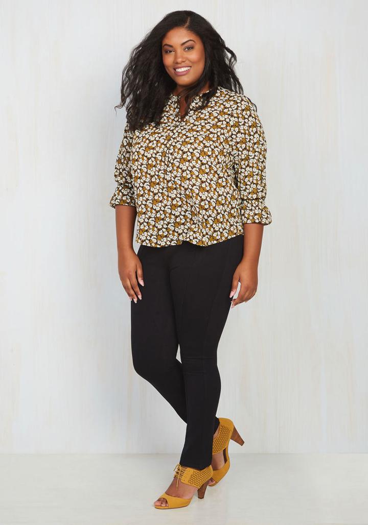  Beautifully Busy Ponte Pants In Black - 1x-3x In 3x