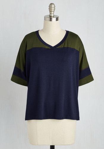 Thetiminginc Meaningful Meditation Top In Navy