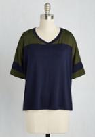 Thetiminginc Meaningful Meditation Top In Navy