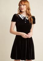 Hellbunny Hell Bunny Fortune Favors The Cave Velvet Shirt Dress