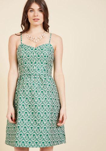  Evenings Overseas A-line Dress In Clover In 1x