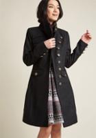 Modcloth Simply Sophisticated Button-up Coat In 12 (uk)