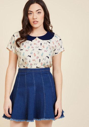  Collar Outside The Lines Top In 1x