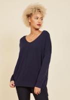  Double Lunch Date Sweater In Navy In L