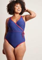 Highdivebymodcloth Resort Ready One-piece Swimsuit In Navy In 3x