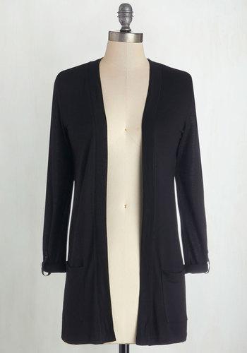 Staccato Top Of The Incline Cardigan In Black