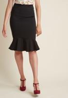 Collectif Collectif Finest Flounce Stretch Pencil Skirt