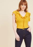 Modcloth Get What Uke Deserve Top In Sunflower