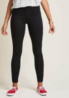 Modcloth Pull-on Stretch Skinny Jeans In Black In 3x