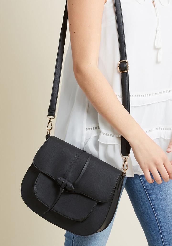 Modcloth Give Them Something To Toggle 'bout Bag In Black