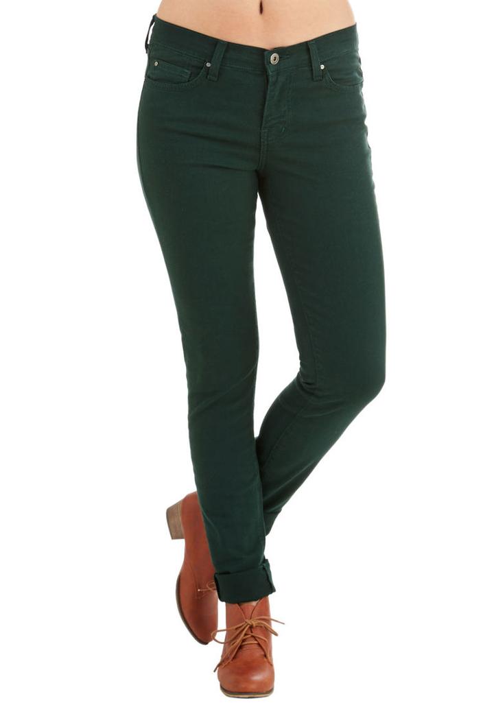 Modcloth Outfit Outfeat Jeans In Pine In 28