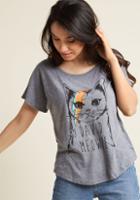 Modcloth A Lap In Sane Graphic T-shirt In Xl