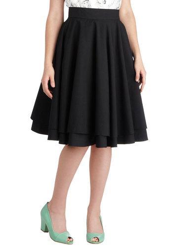 Modcloth Essential Elegance Skirt In Black