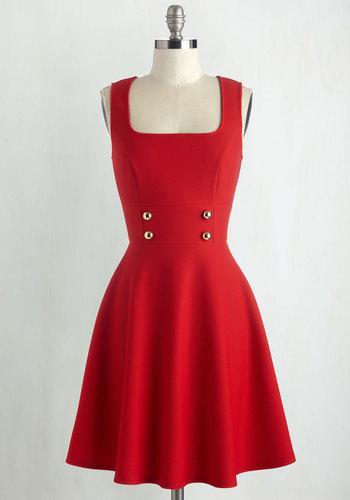 Mysticfashion Delightfully Charming Dress In Ruby