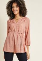 Modcloth Ready Or Notch Tunic In Dotted Pink In S