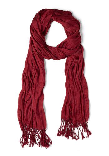 Crinkle In Time Scarf In Ruby