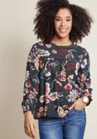 Modcloth Effortless Outreach Floral Top In Xs