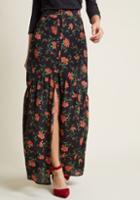 Modcloth Emphasis On Effortless Buttoned Maxi Skirt In 1x
