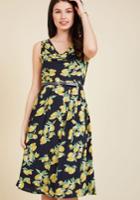  Duly Delighted Midi Dress In Lemons In Xs