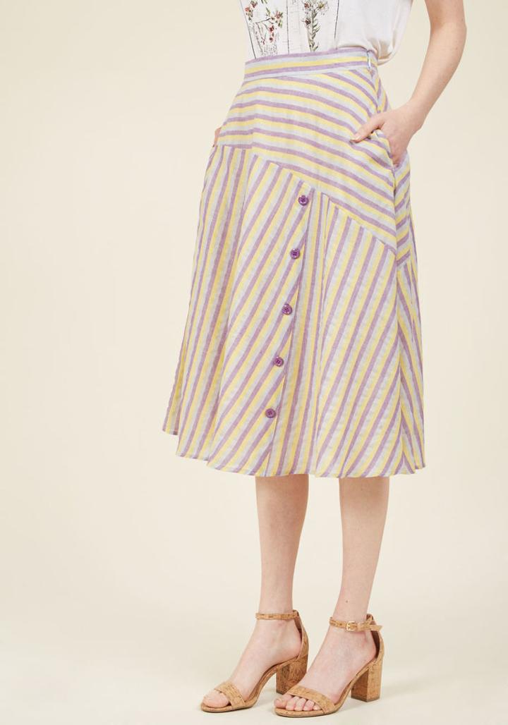  Self-taught Travelista Midi Skirt In Xl