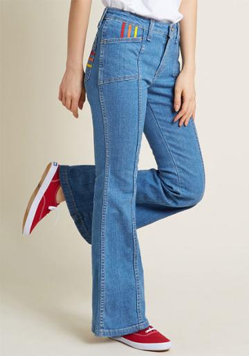 Wrangler Wrangler X Mc Rainbow Radiance Flared Jeans - 30 In 4