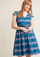 Modcloth Frondescent Fete A-line Dress In Ballerinas In 3x