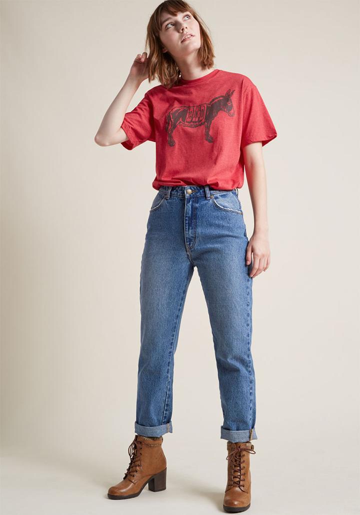 Modcloth One Bad Burro Men's Graphic Tee In M