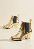  Lover Of Luster Metallic Bootie In Gold In 6