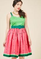  Abide By Timeless Fit And Flare Dress In Watermelon In Xs