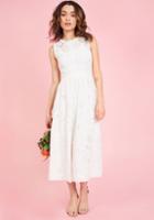 Modcloth Destination Dreaming Midi Dress In Ivory