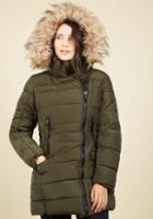  Central Parka Coat In Olive In M