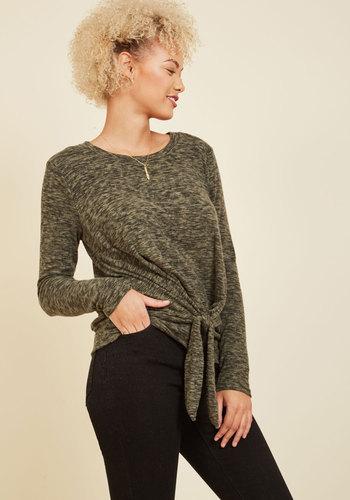  Your Tie Is Up Long Sleeve Top In L