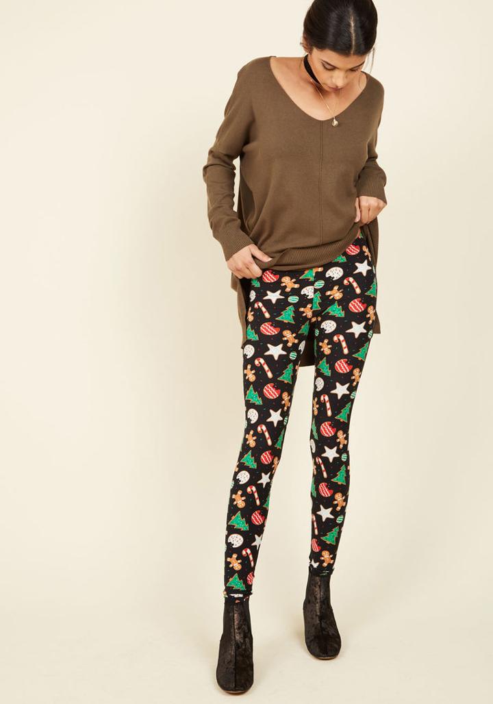 Modcloth Swell On A Holiday Leggings In Cookies In L