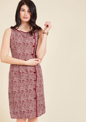  Classified Chic Sheath Dress In Maroon In Xs