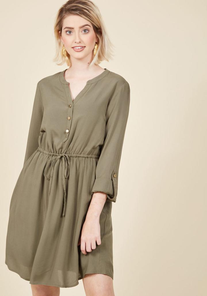 Modcloth Kheer To Join Us? Shirt Dress In Cardamom In 2x