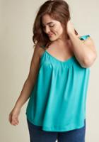 Modcloth Sartorial Storyteller Tank Top In Sea Glass In Xl