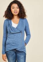  Airport Greeting Cardigan In Blue In M