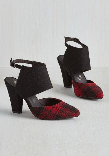 Bcshoesseychellesllc Steppin' Haute Heel In Red Plaid