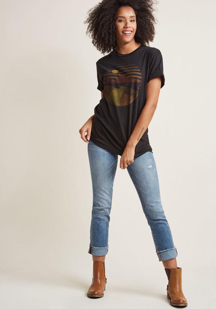 Modcloth Red Planet Road Trip Men's Graphic Tee In Xxl