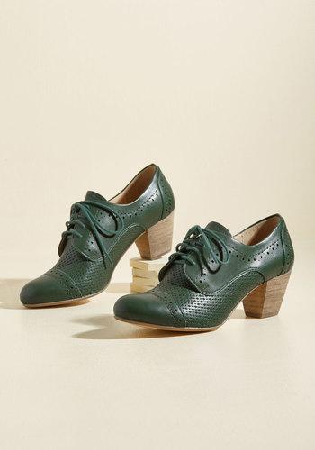  Bravo, Milano Oxford Heel In Pine In 37