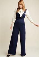 Collectif Collectif Don't You Forget About Jeans Wide-leg Overalls In Xs