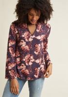 Modcloth Allure Innovator Floral Top In Xl