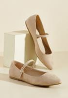  All You've Ever Jaunted Mary Jane Flat In Beige In 9