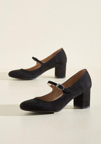  Dance Floor Doubles Block Heel In Black In 8.5